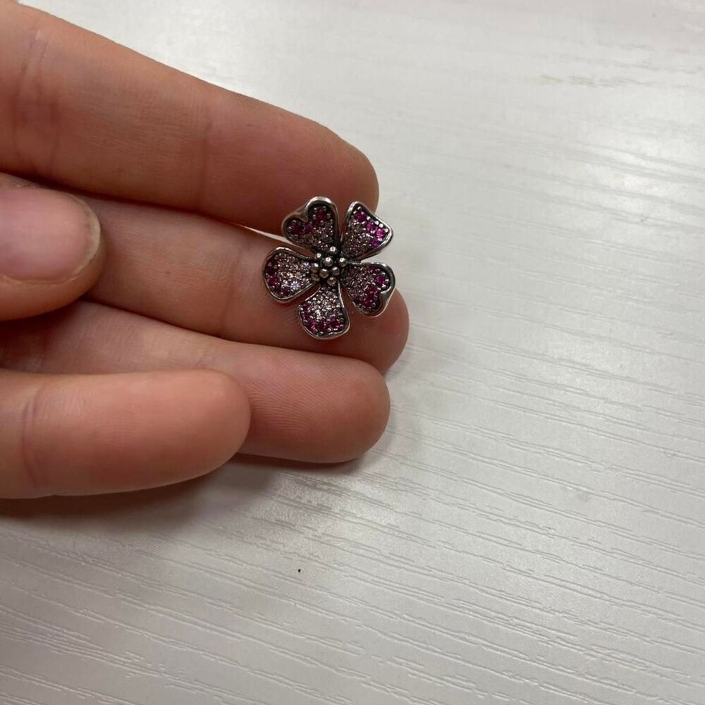 silver flower Charm For Bracelet